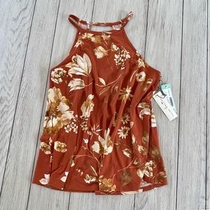 Nine Britton Floral Halter Top